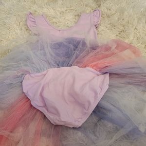 Toddler girl 4/5T ballerina dress. Unicorn face.  Pink, blue, purple